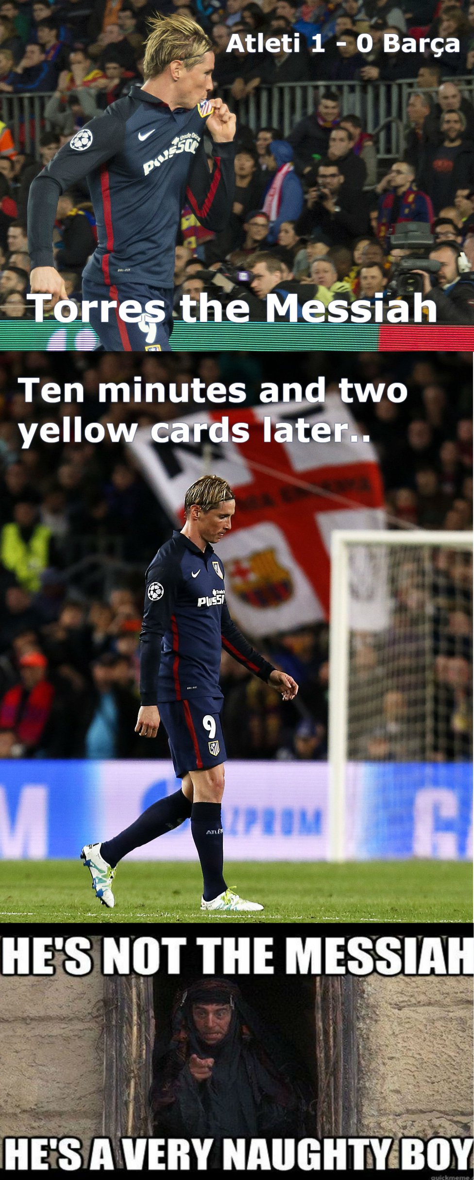 Champions League Zero To Hero Barcelona Atletico In Memes Feat Torres Red Card Ascom