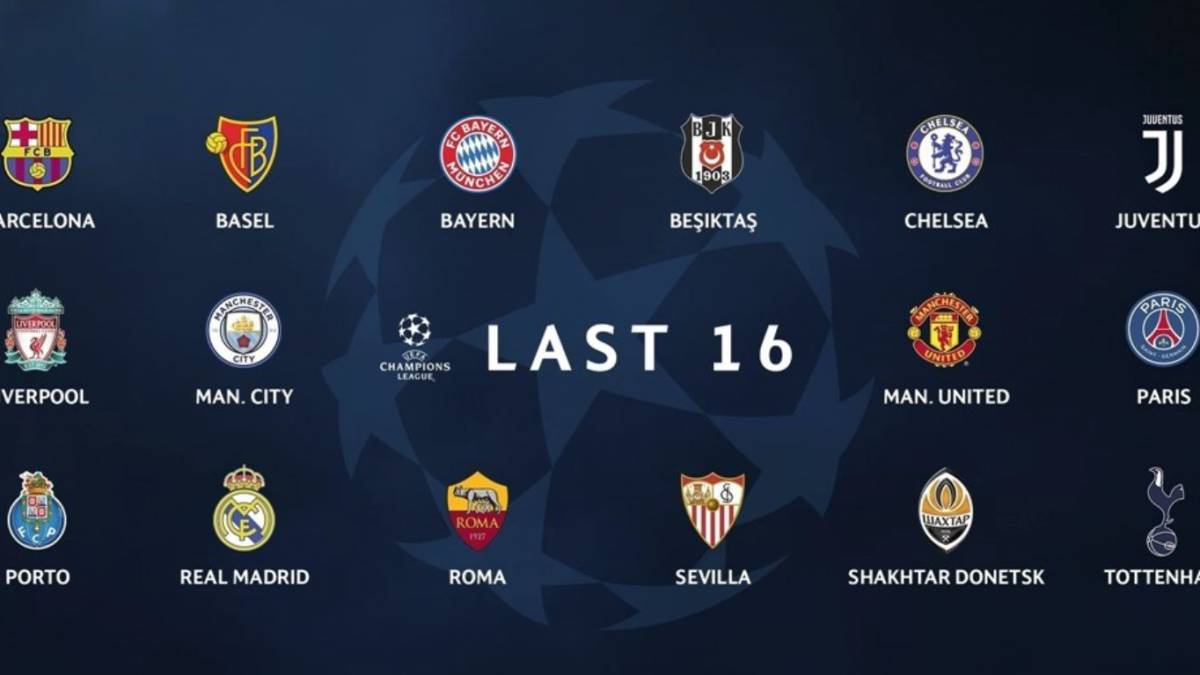 champions league last 16 dates
