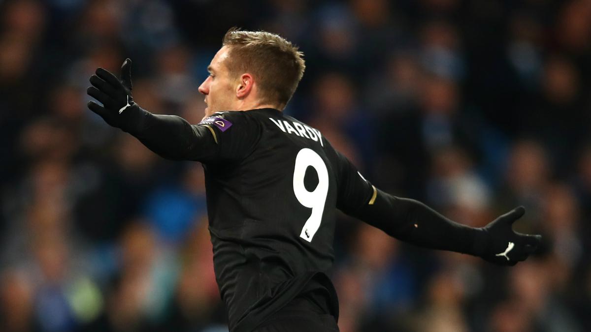 Manchester City 5 1 Leicester Vardy Sets New Premier League Record With Man City Goal As Com