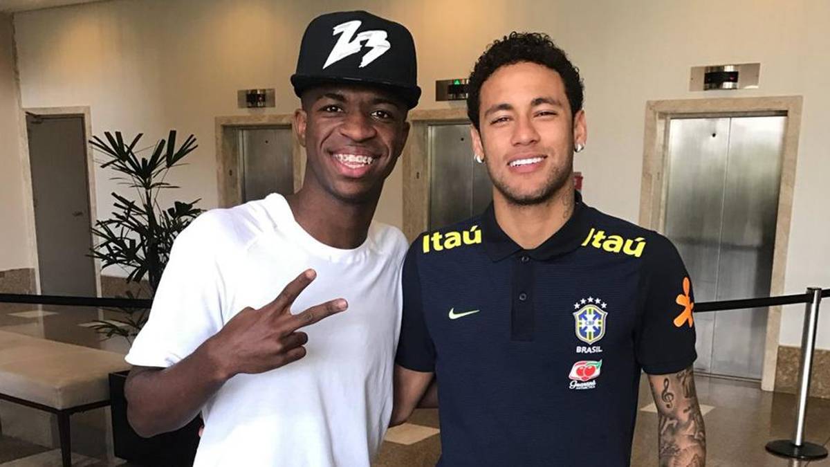 Image result for Vinicius Junior with  Neymar
